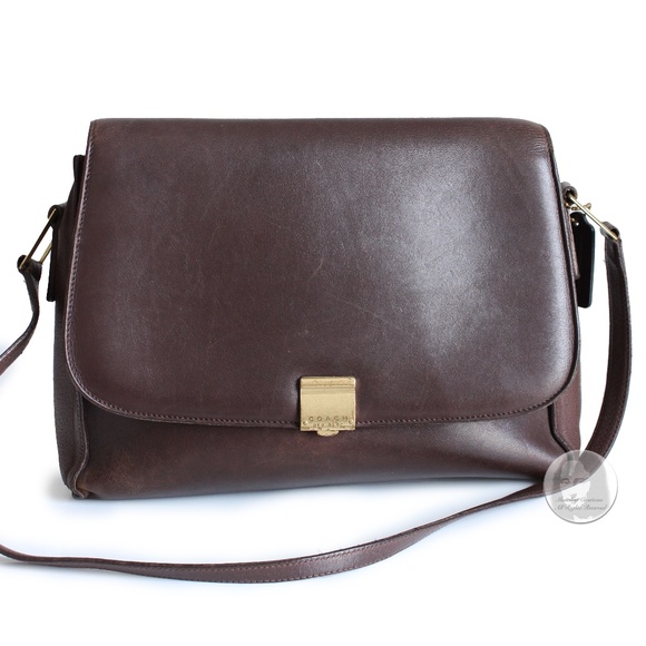 Vintage Coach Bag Large Bridle Satchel Style #6702 Brown Calfskin Made in Italy - Picture 1 of 12